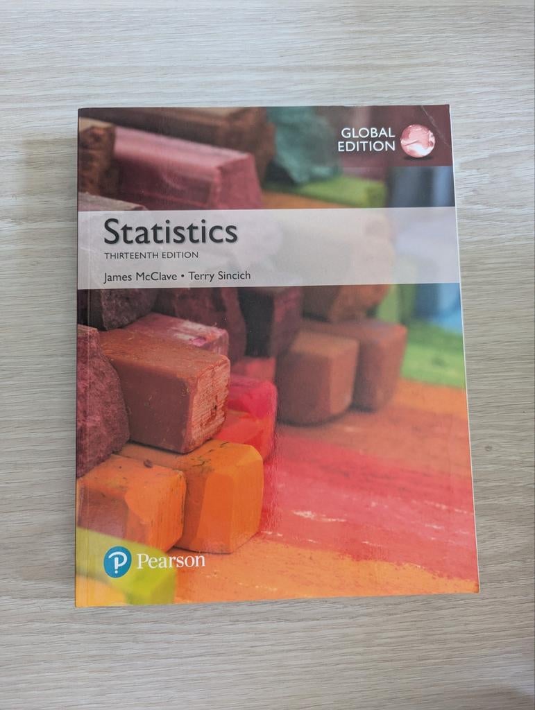 Statistics - James McClave - 13th edition, Ophalen of Verzenden
