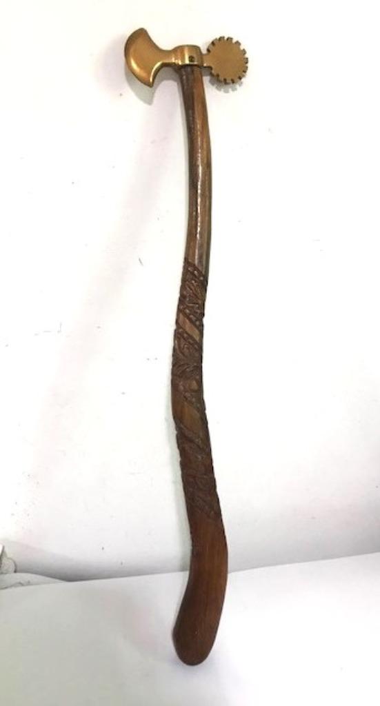 Hache Chasse Bronze sculptée à main 64 cm👀😎🤗, Enlèvement ou Envoi