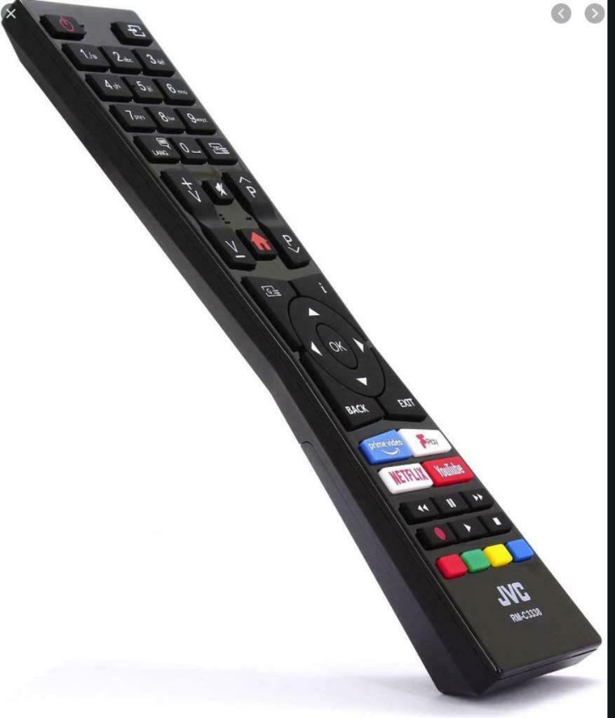 Afstandsbediening JVC smart TV NetFlix-YouTube-Prime Video, Ophalen of Verzenden, Nieuw, Origineel, Tv