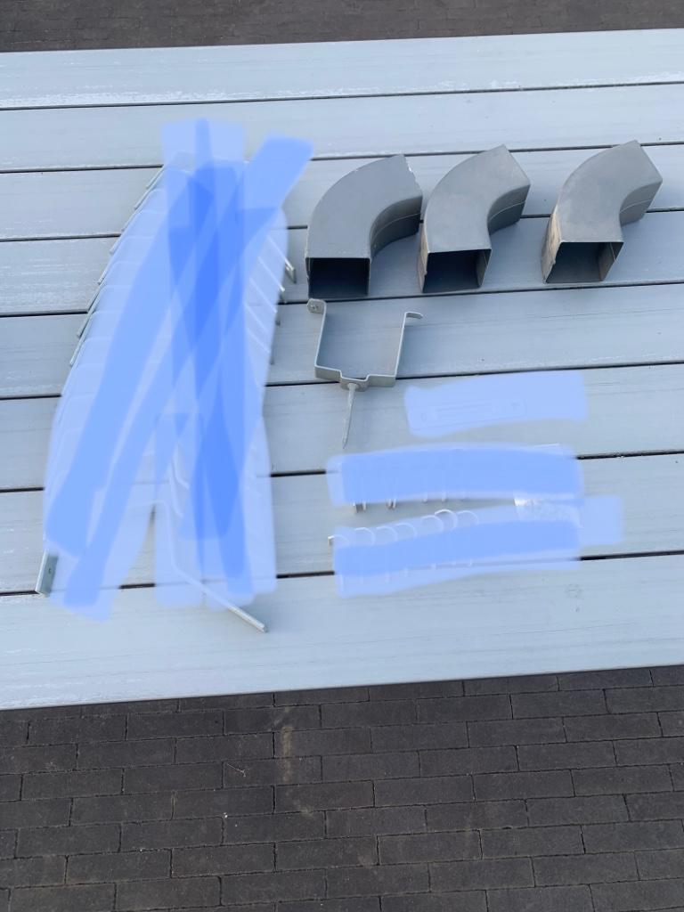 Dakgoot accessoires: muurhaak en bochten, Ophalen, Nieuw, Schroeven, Inox