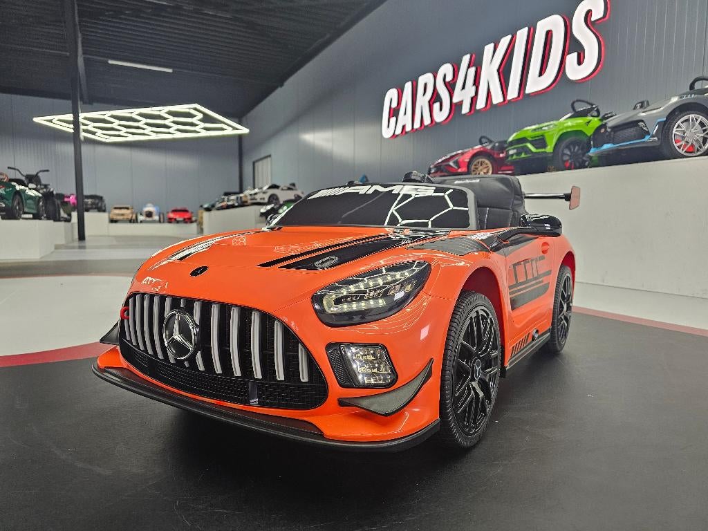 Kinderauto Mercedes GT3 AMG - soft start - leren zit - RC, Ophalen of Verzenden, Nieuw, Afstandsbediening