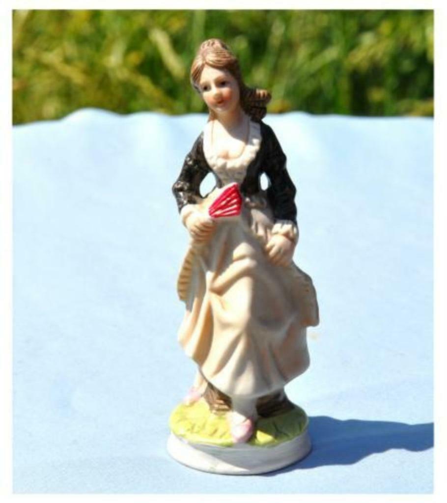 §statue dame a l’éventail, Antiquités & Art, Curiosités & Brocante, Enlèvement ou Envoi