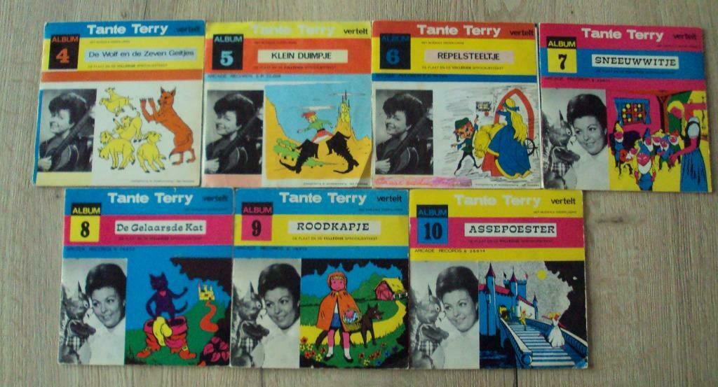 7 Vintage Sprookjes E.P 7' Singels van Tante Terry Vertelt !, Ophalen of Verzenden, Gebruikt, Verhaal of Sprookje