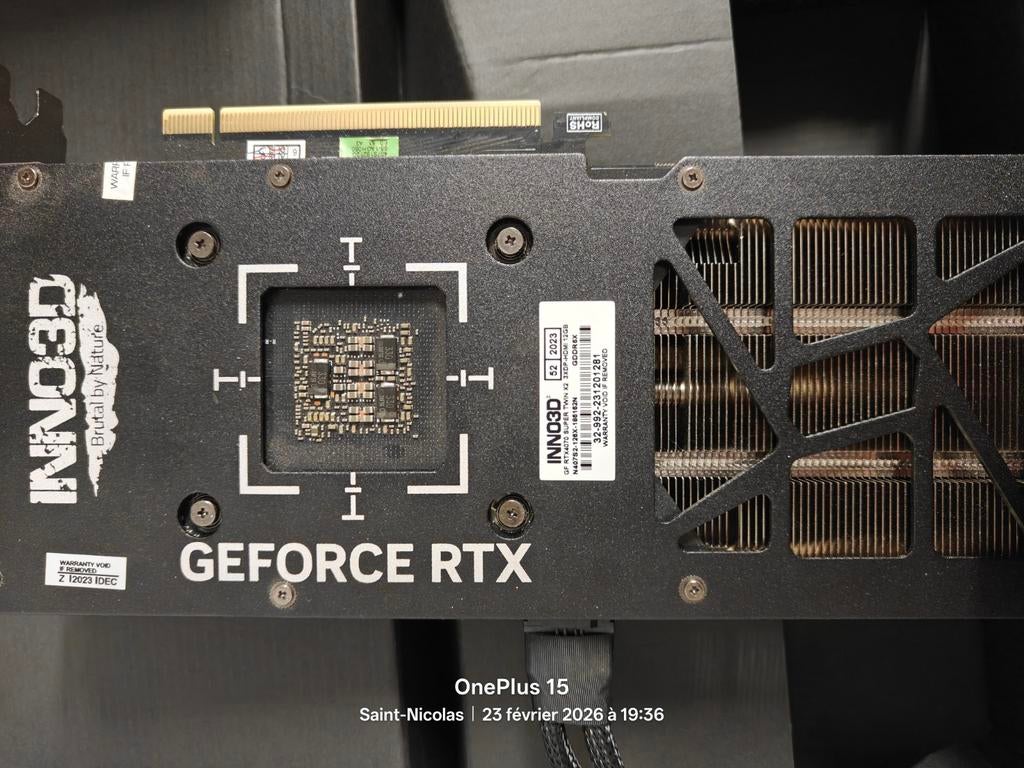 Carte graphique 4070 SUPER INNO3D, Informatique & Logiciels, Cartes vidéo, Enlèvement ou Envoi, Nvidia