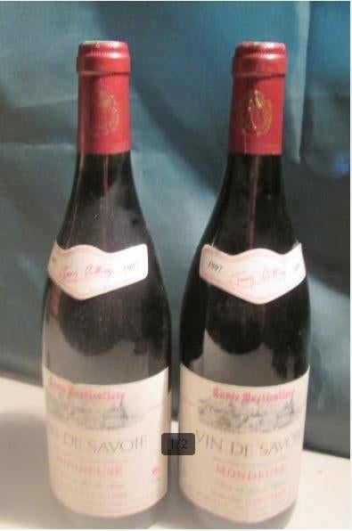 2 x Vin de Savoie - Mondeuse - 1997, Collections, Vins, Enlèvement ou Envoi, Pleine, Comme neuf, France