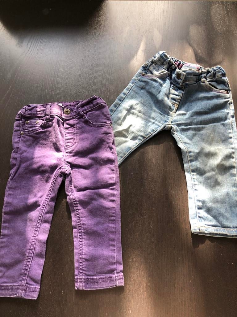 Fille - pantalon en jean - taille 86, Enlèvement ou Envoi, Comme neuf