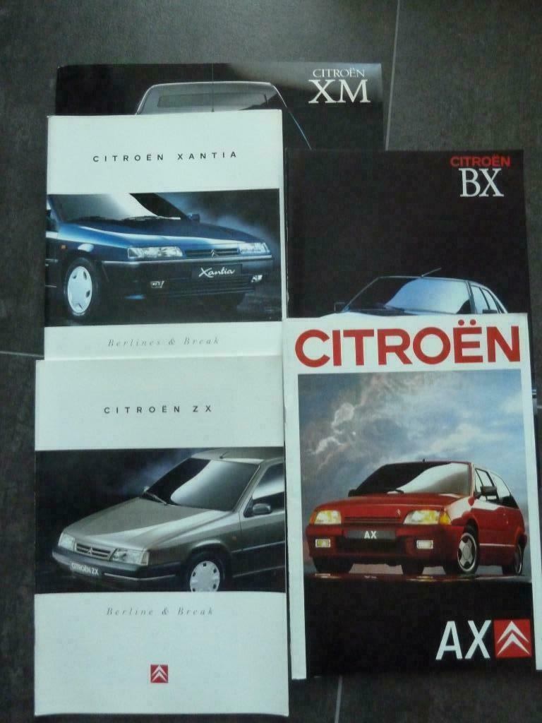 brochures Citroen 1985 - 1995 zx bx xm xantia, Ophalen of Verzenden, Gelezen