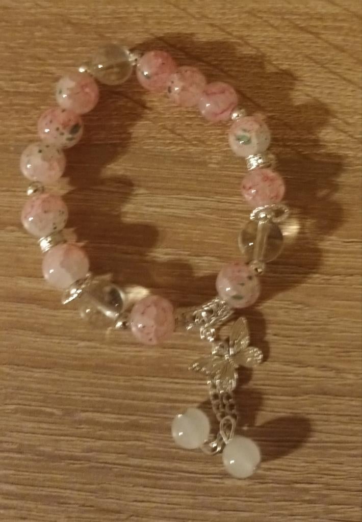 Handgemaakte armband met parels en fantasie, Ophalen of Verzenden, Nieuw