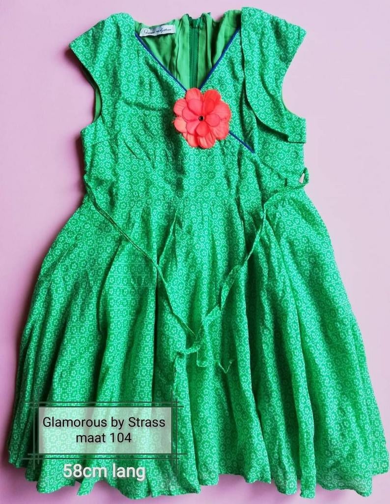 Jurkje Glamorous by Strass maat 104, Kinderen en Baby's, Glamorous by strass, Meisje, Ophalen of Verzenden, Zo goed als nieuw
