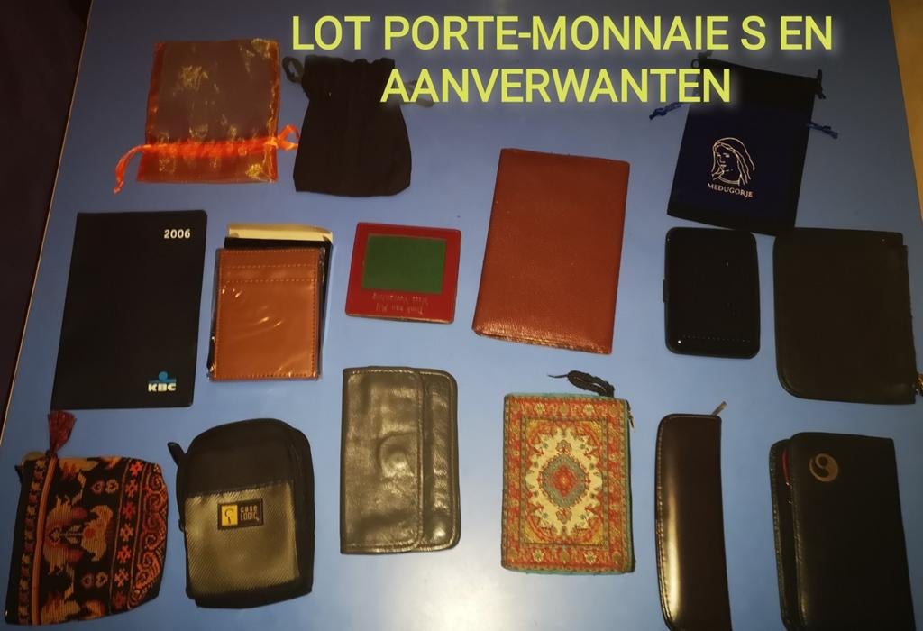 LOT D'ARGENT BEUGELS_PORTEM, Bijoux, Sacs & Beauté, Porte-monnaie & Portefeuilles, Utilisé, Autres marques, Noir, Cuir, Enlèvement ou Envoi