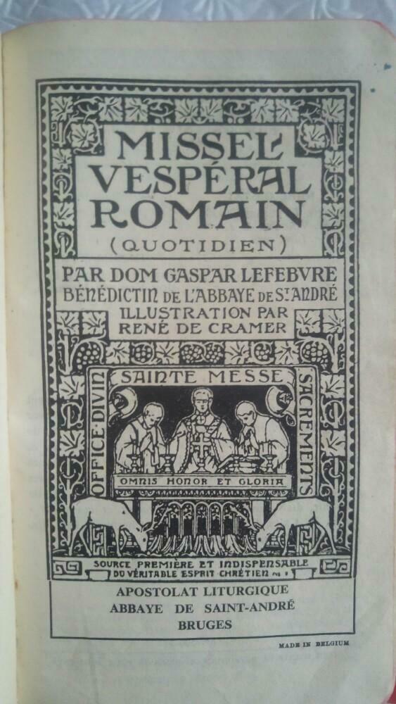 Missel Vesperal Romain Brugge 7 et 13 fevrier 1938 Latin, Ophalen of Verzenden, Gebruikt