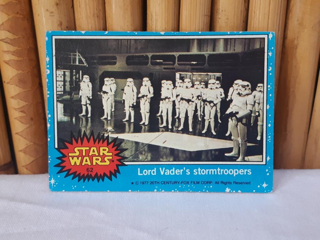 Kaart #62 Star Wars serie 1 Topps 1977 Vader's Stormtroopers, Verzamelen, Ophalen of Verzenden, Gebruikt, Overige typen