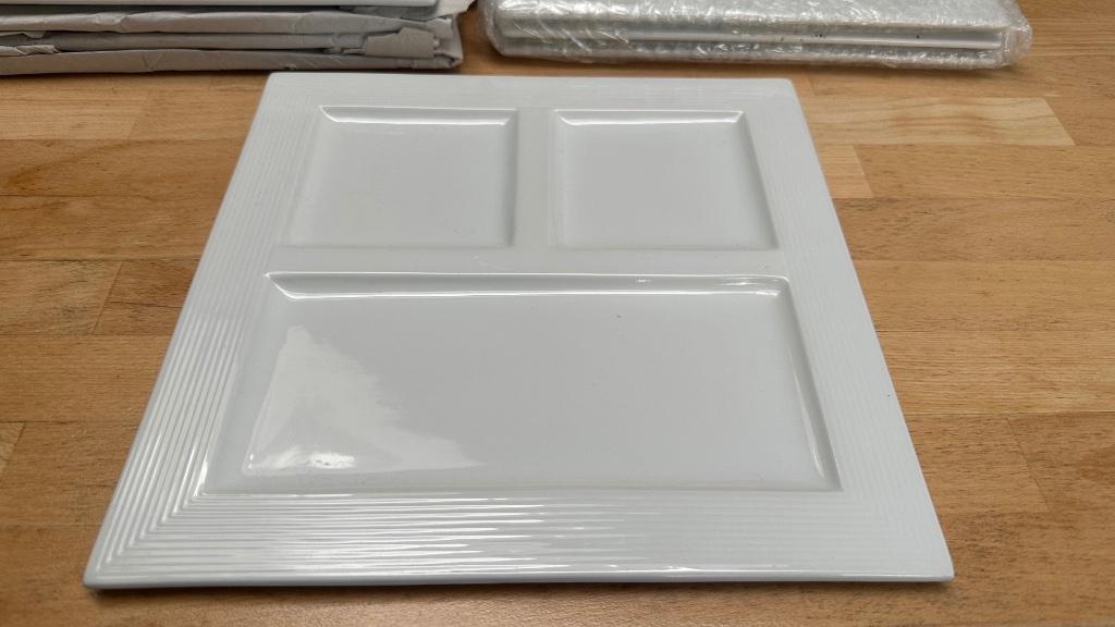 8 Assiettes à Fondue COSY TRENDY Blanches, Maison & Meubles, Enlèvement, Comme neuf, Céramique
