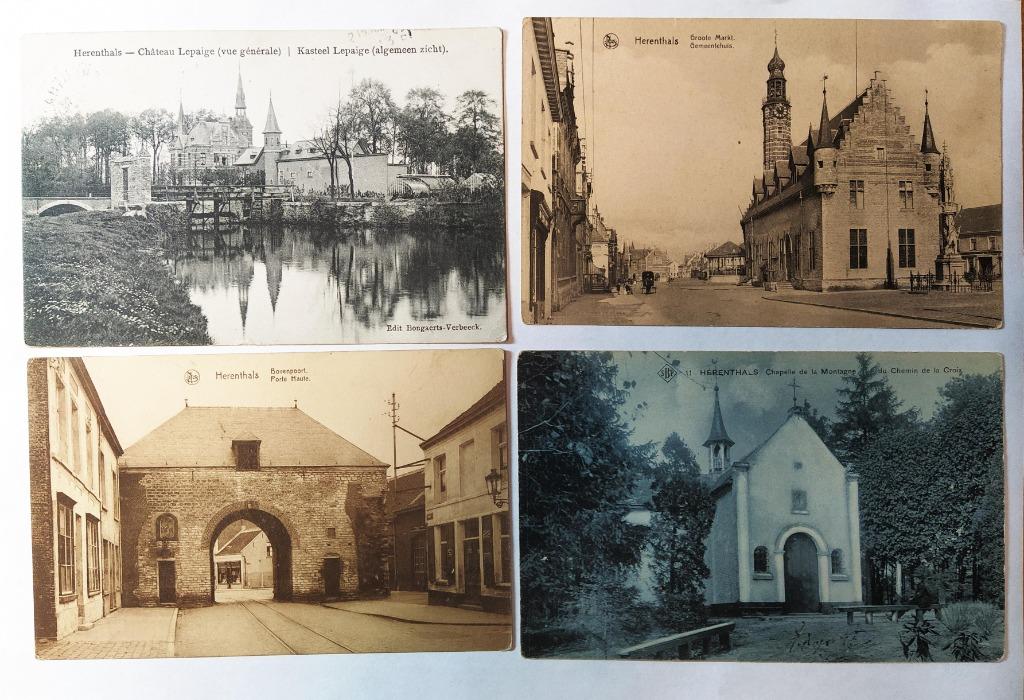 8 oude postkaarten van Herentals, lot nr 2, Verzamelen, Ophalen of Verzenden, 1920 tot 1940, Gelopen, Antwerpen