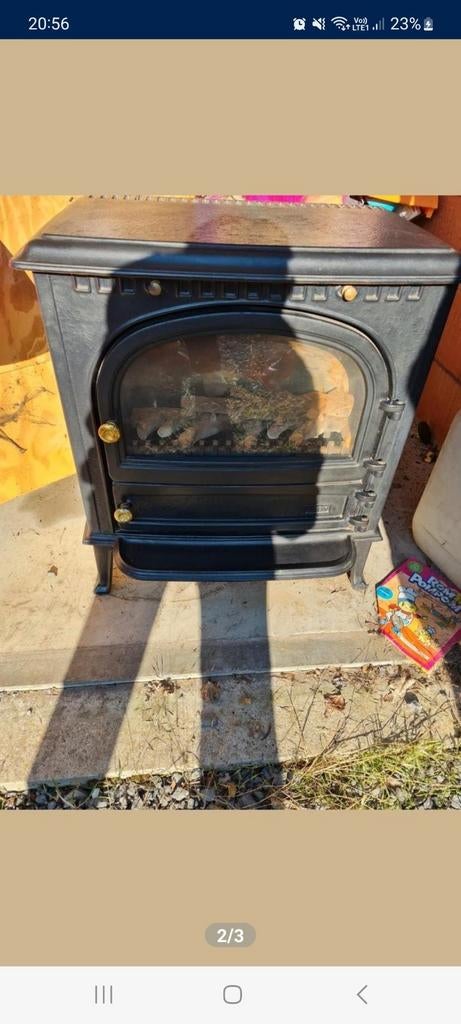 saey 92 feu à gaz couleur noir gris en fonte, Enlèvement ou Envoi, Comme neuf, Chauffage à gaz, Autoportant