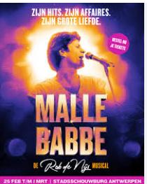 1 ticket musical Malle Babbe 28/02 om15u, Une personne, Février