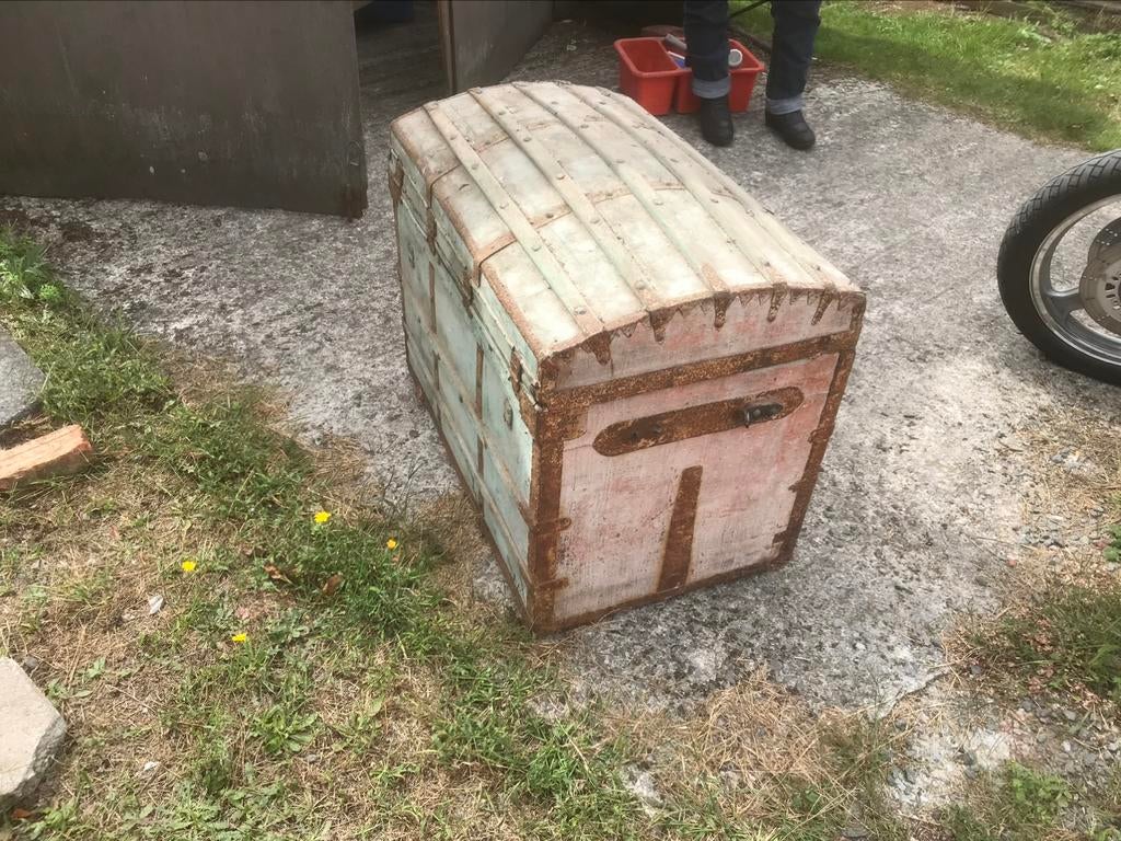 oude scheepskoffer, Ophalen of Verzenden, Zo goed als nieuw