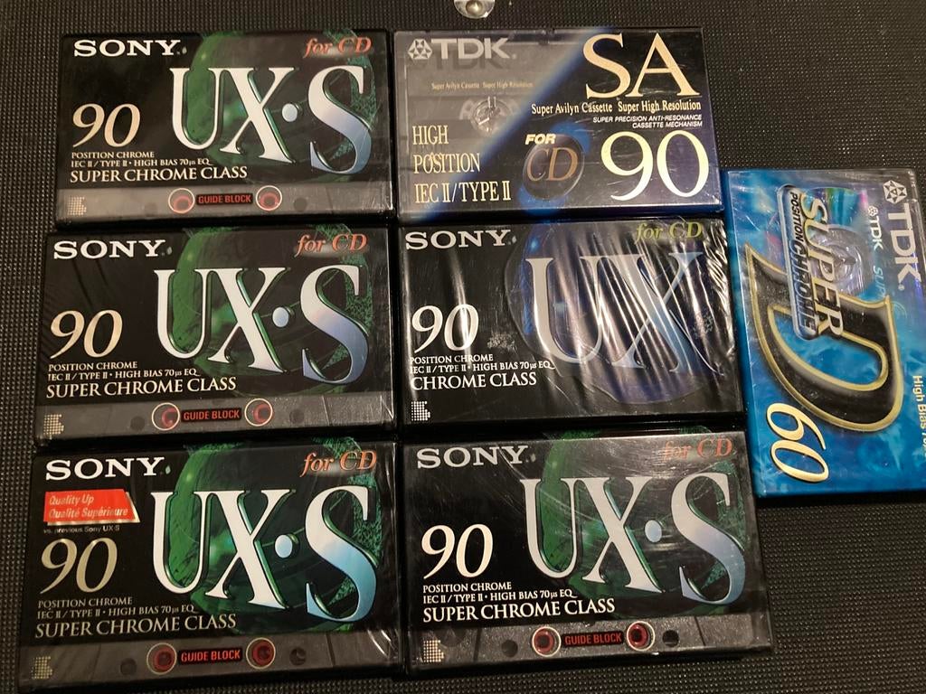 Sony,TDK Chrome cassettebandjes, Ophalen of Verzenden, Nieuw in verpakking