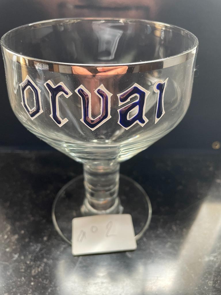 Geëmailleerd Orval-glas, Verzamelen, Glas en Drinkglazen, Ophalen of Verzenden, Nieuw, Bierglas