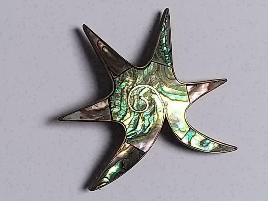magnifique broche vintage en argent 925. Signée BETO TAXCO, Enlèvement ou Envoi, Argent, Broche