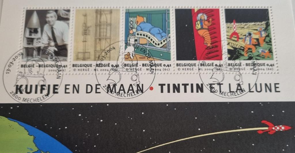 Tintin et la Lune, Timbres & Monnaies, Enlèvement ou Envoi, Affranchi, Avions