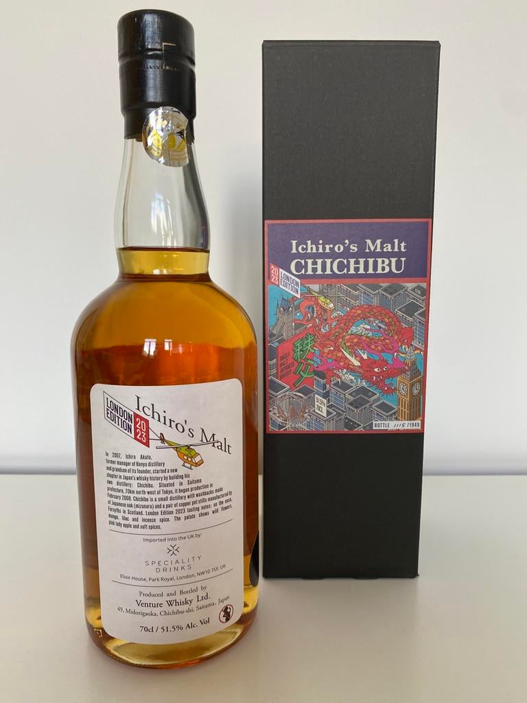 Whisky Chichibu London Edition 2023, Ophalen of Verzenden, Zo goed als nieuw