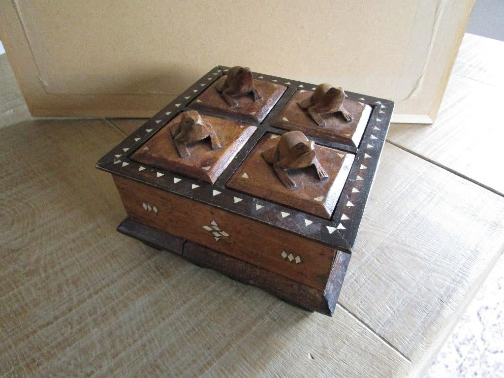 houten decoratie opbergkistje / doosje, Huis en Inrichting, Woonaccessoires | Kisten, Ophalen of Verzenden, Zo goed als nieuw