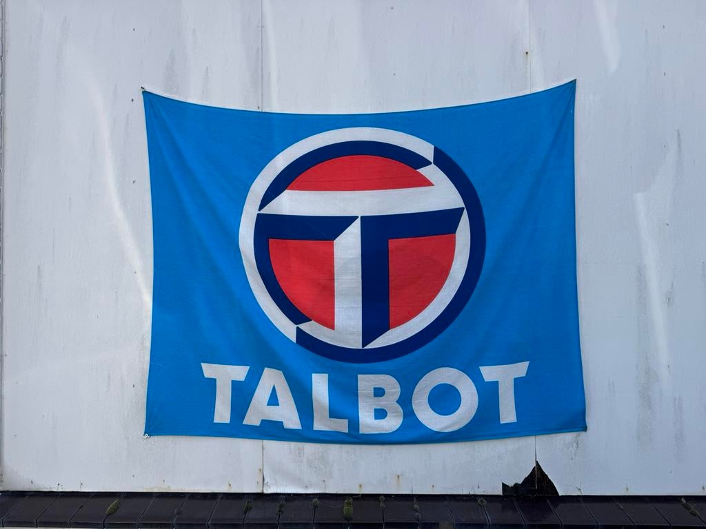 Grand drapeau publicitaire TALBOT, Enlèvement ou Envoi, Utilisé