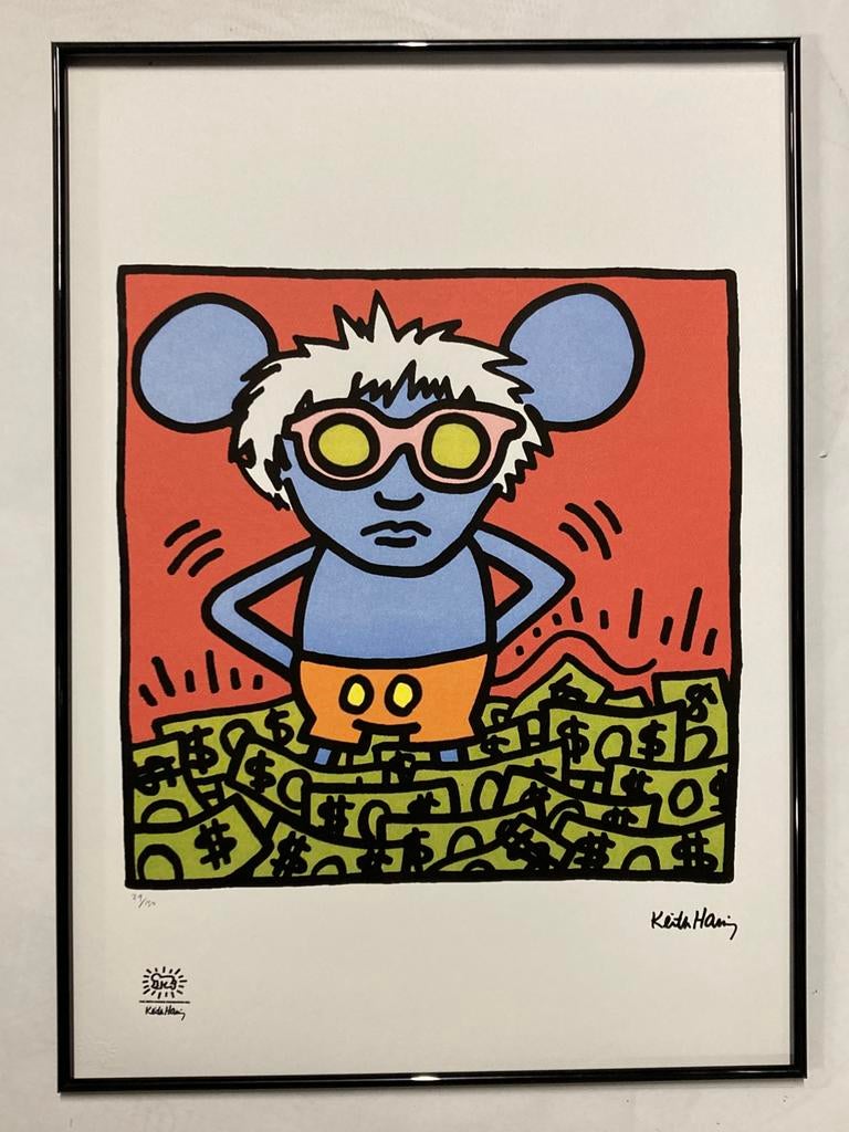 Keith Haring: lithografie 50 bij 70 cm, Antiek en Kunst, Kunst | Litho's en Zeefdrukken, Ophalen of Verzenden