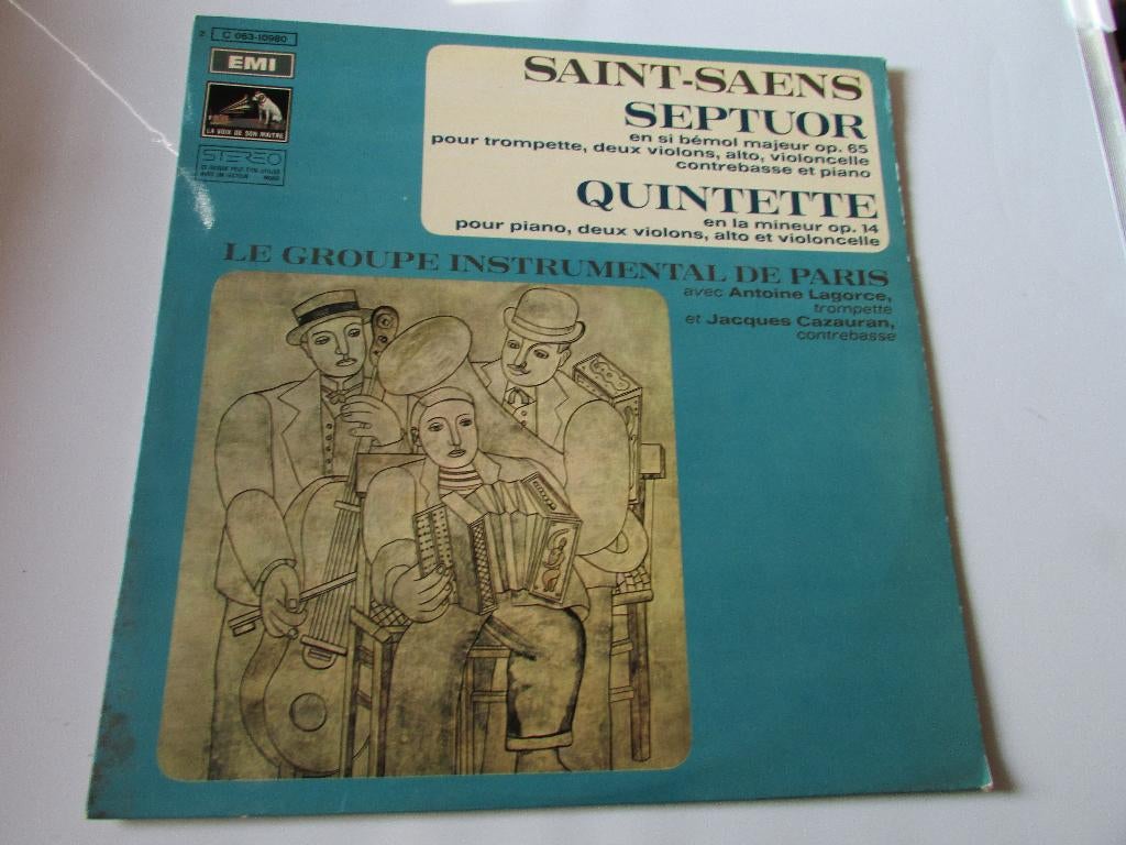 CAMILE SAINT - SAENS ; SEPTUOR - QUINTETTE, LP, Cd's en Dvd's, Vinyl | Klassiek, Gebruikt, Romantiek, Opera of Operette, 12 inch