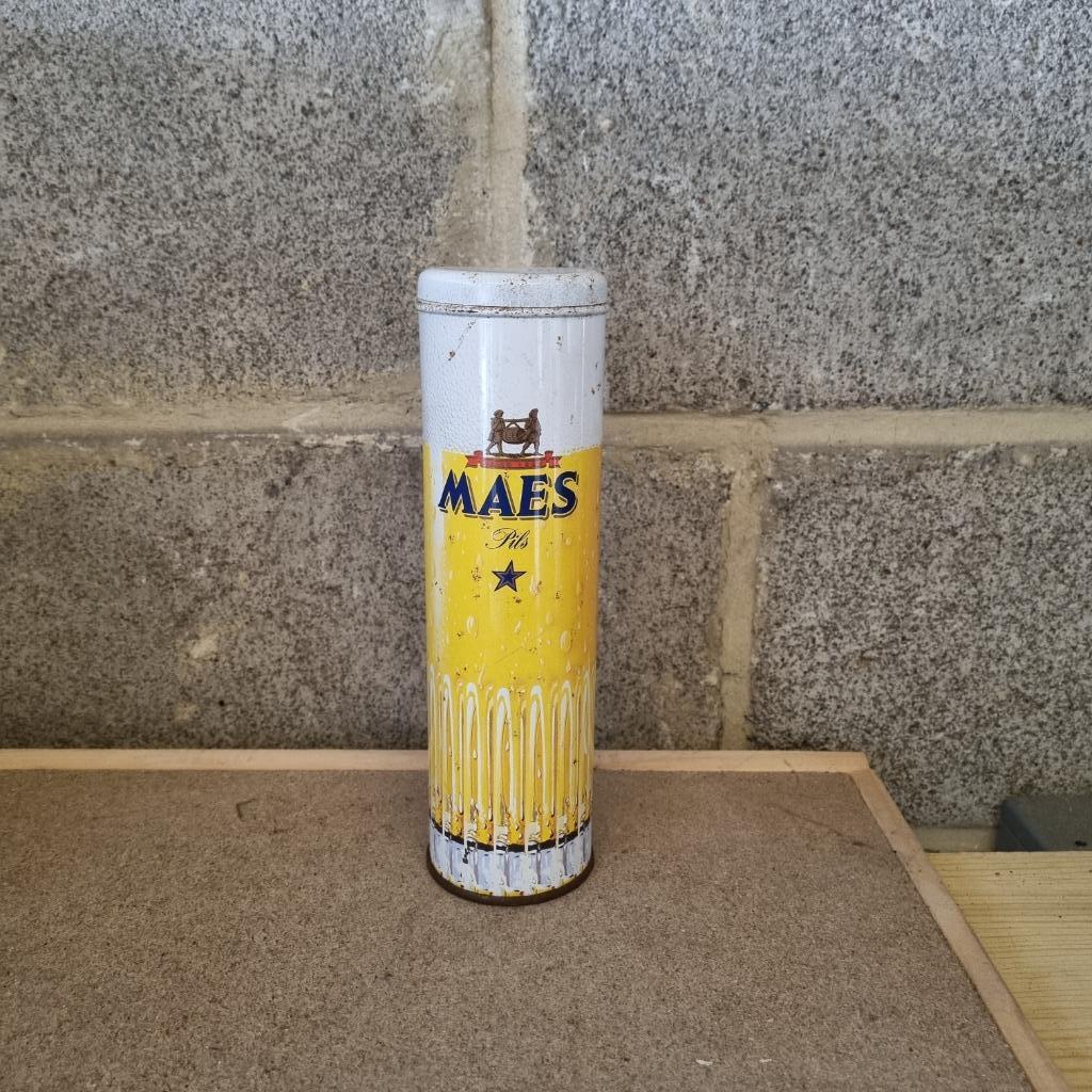Etui en fer Maes Pils (modèle 1), Verzamelen, Biermerken, Gebruikt, Flesje(s), Overige merken, Ophalen of Verzenden