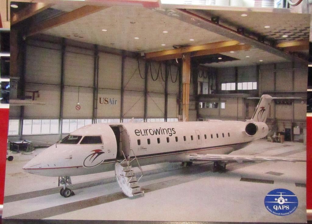 Qaps Bombardier CRJ-200 Eurowings promo sheet, Enlèvement, Comme neuf, Carte, Photo ou Gravure