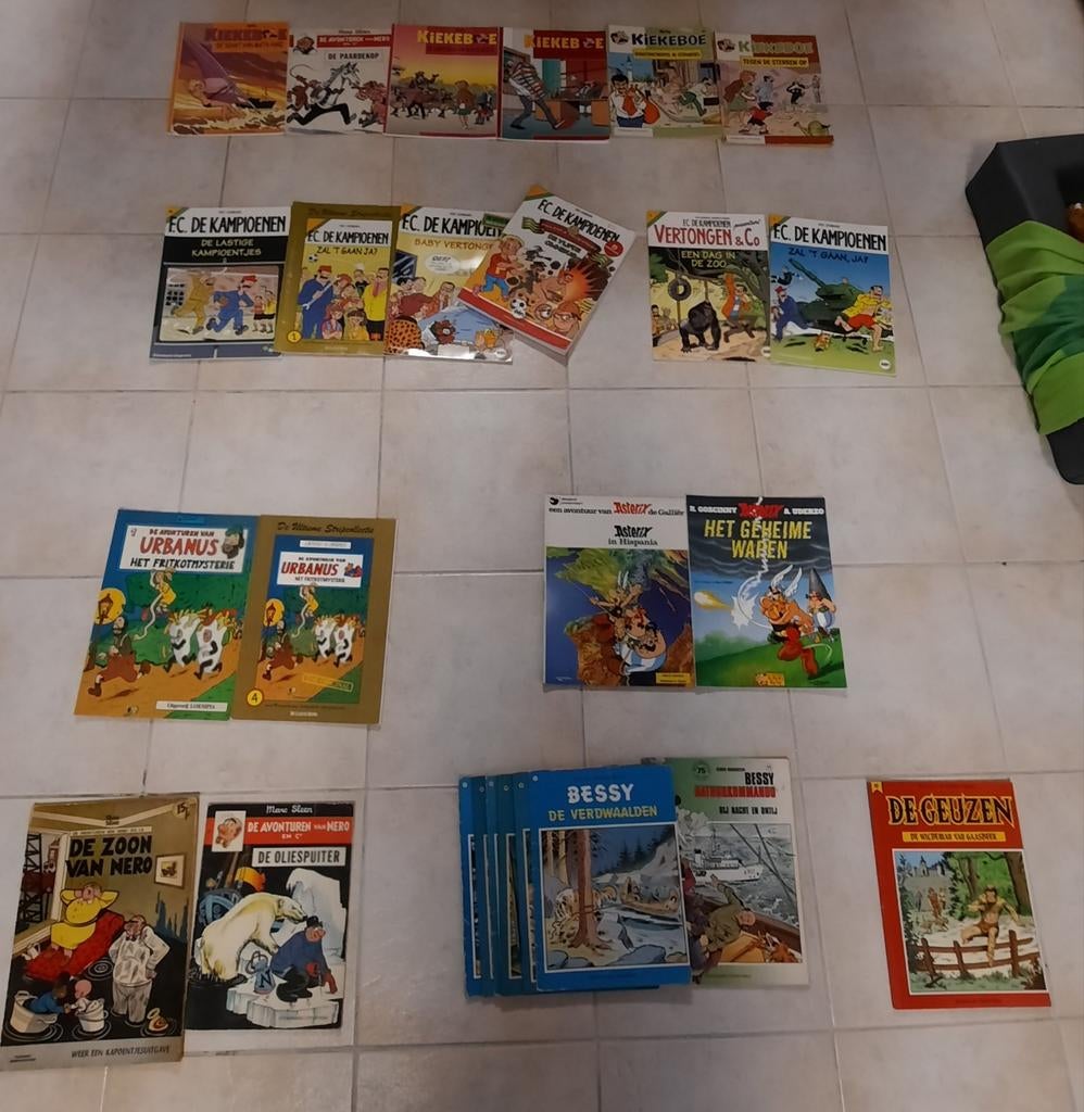 26 vintage strips, stripboeken, collectie, kiekeboe,bessie,, Verzamelen, Ophalen