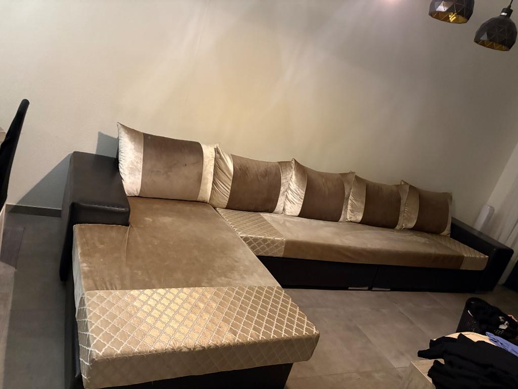 Fauteuil avec canapé lounge, Enlèvement, Utilisé, Tissus