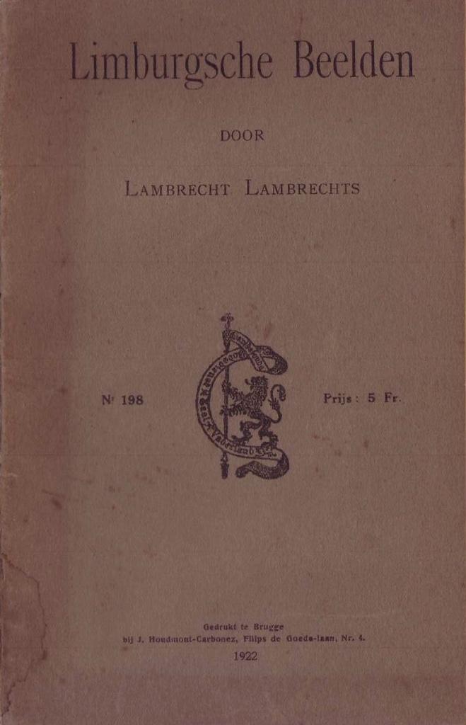 Lambrecht Lambrechts, Limburgsche Beelden, Ophalen of Verzenden, Lambrecht Lambrechts