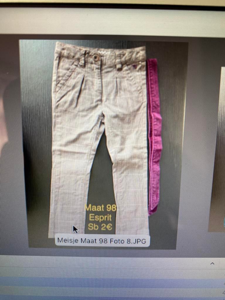 Doos kinderkleding meisje maat 98, Ophalen of Verzenden, Meisje
