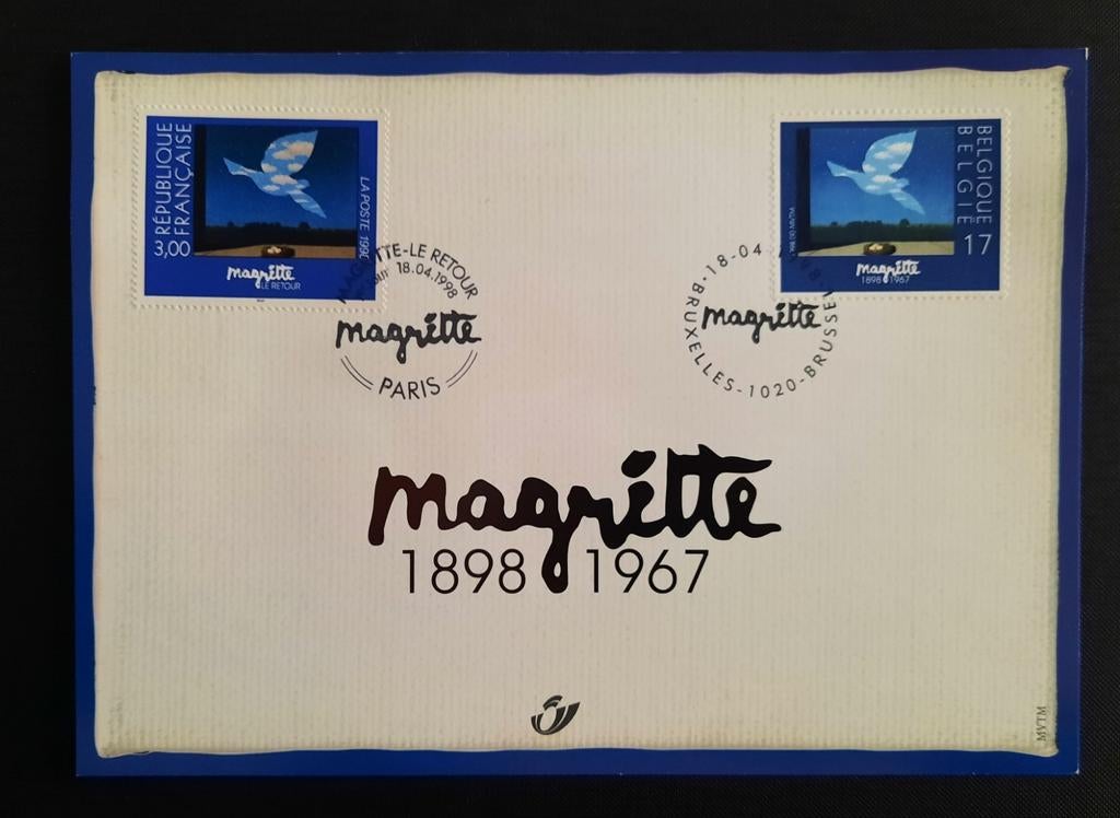 Belgique : COB 2755HK René Magritte 1998., Enlèvement ou Envoi, Non oblitéré, Art, Oblitération 1er jour