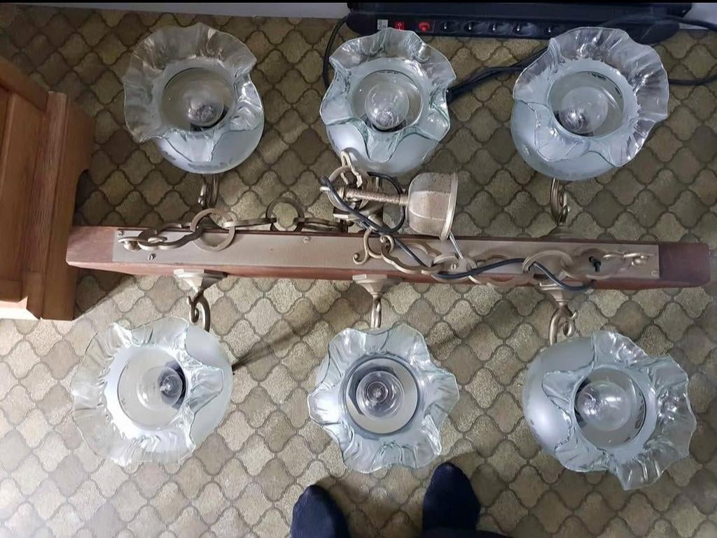 lustre en chêne étain, Enlèvement ou Envoi, Utilisé