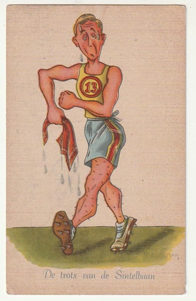 De Trots van de Sintelbaan (loper N 13) Humor Broekman, Verzenden, Ongelopen, Sport en Spel