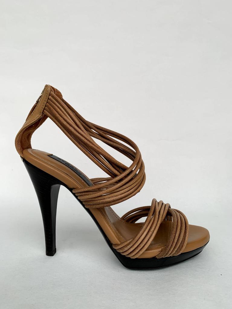 Burberry High Sandal Maat 37, Ophalen, Bruin, Nieuw, Burberry