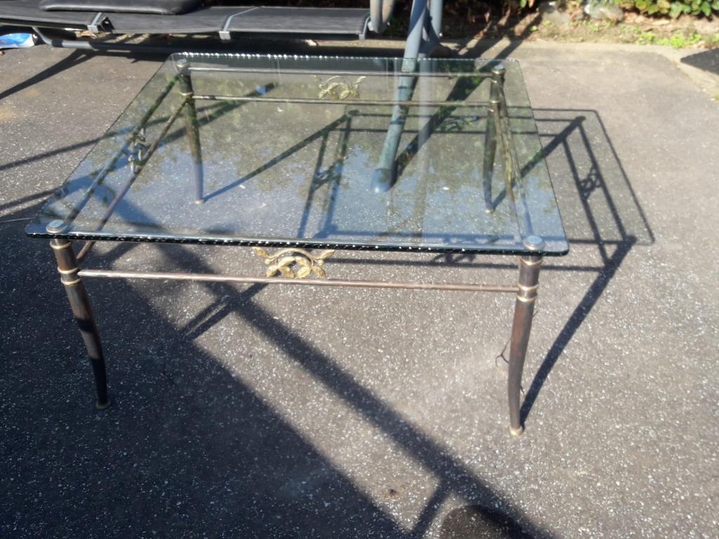 salon tafel met glas, Ophalen, 50 tot 100 cm, Vierkant, 50 tot 100 cm