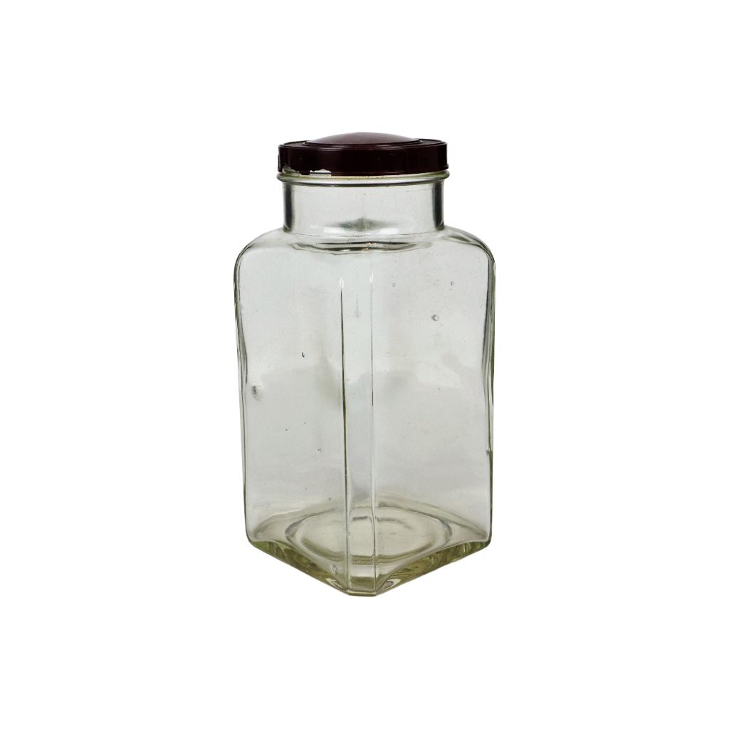 Oude Glazen Snoeppot Voorraadpot Confiserie Deksel Bakeliet, Antiek en Kunst, Antiek | Glaswerk en Kristal, Ophalen of Verzenden