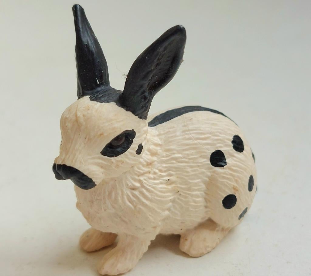 Schleich wit en zwart konijn, Kinderen en Baby's, Speelgoed | Actiefiguren, Ophalen of Verzenden, Zo goed als nieuw