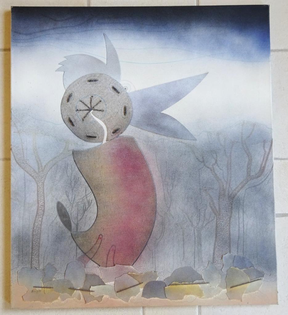 Herwig - van Holsbeeck, doek, 80 x 70, Smog '84, Enlèvement