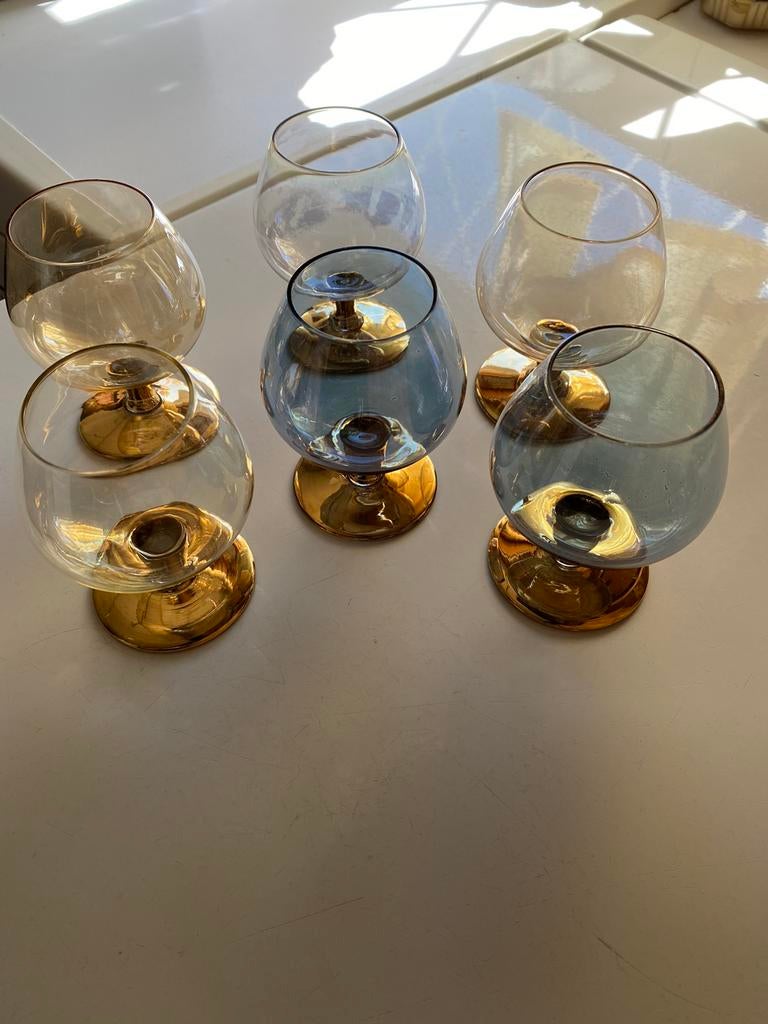 6 cognac glazen, Ophalen of Verzenden, Zo goed als nieuw