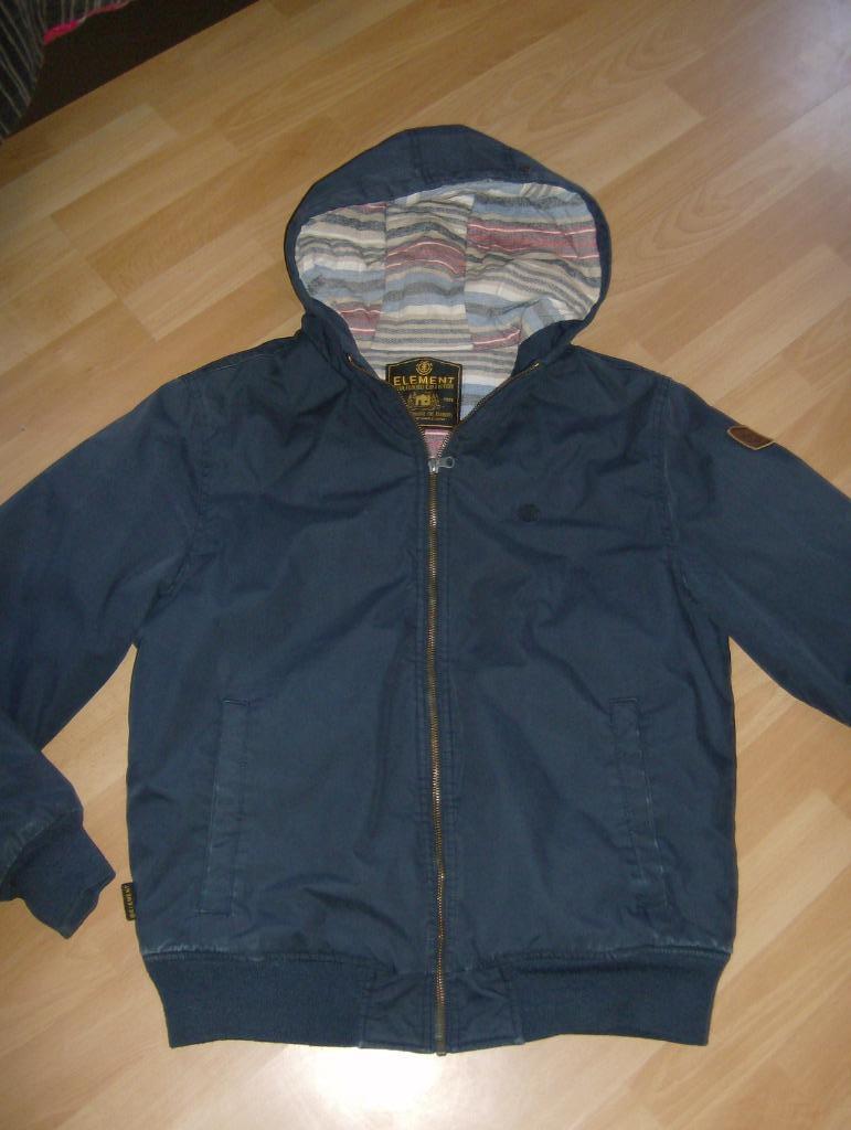 jas winter met kap blauw merk element - maat s, Kleding | Heren, Blauw, Ophalen of Verzenden, Element, Gedragen