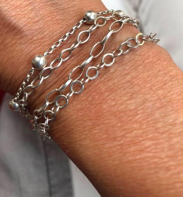 Bracelet en argent 925 et zirconium, Enlèvement, Neuf, Argent, Argent