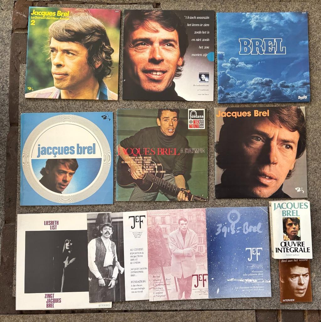 Unieke collectie fonoplaten J. Brel + boeken, Ophalen, Gebruikt, Overige formaten, Modernisme tot heden