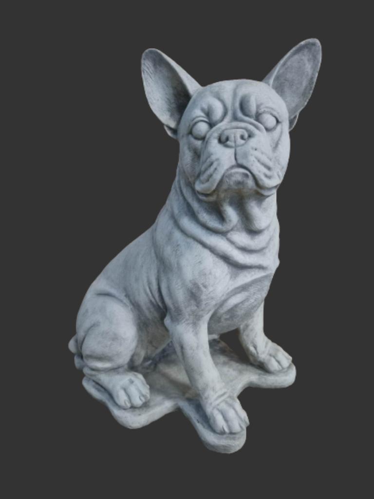tuinbeeld franse bulldog zit 44 cm, Tuin en Terras, Ophalen, Nieuw, Beton, Dierenbeeld