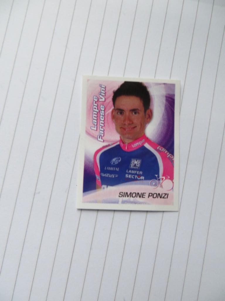Sticker Sprint 2010: Simone Ponzi -Lampre Farnese Vini - 201, Verzamelen, Ophalen of Verzenden, Nieuw, Sport